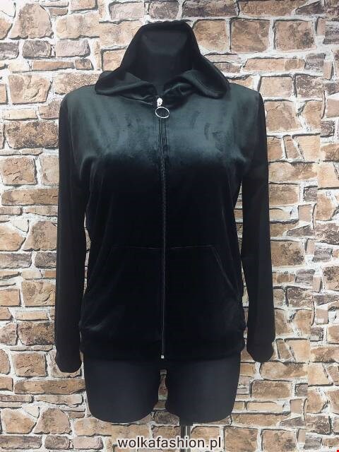 Bluza welurowa damskie 7444 1 kolor L-4XL (towar polskie)